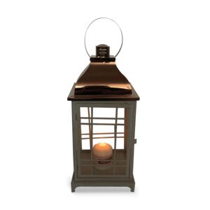 Living Accents Stylish Design Decorative Hanging Lantern Grey and Gold